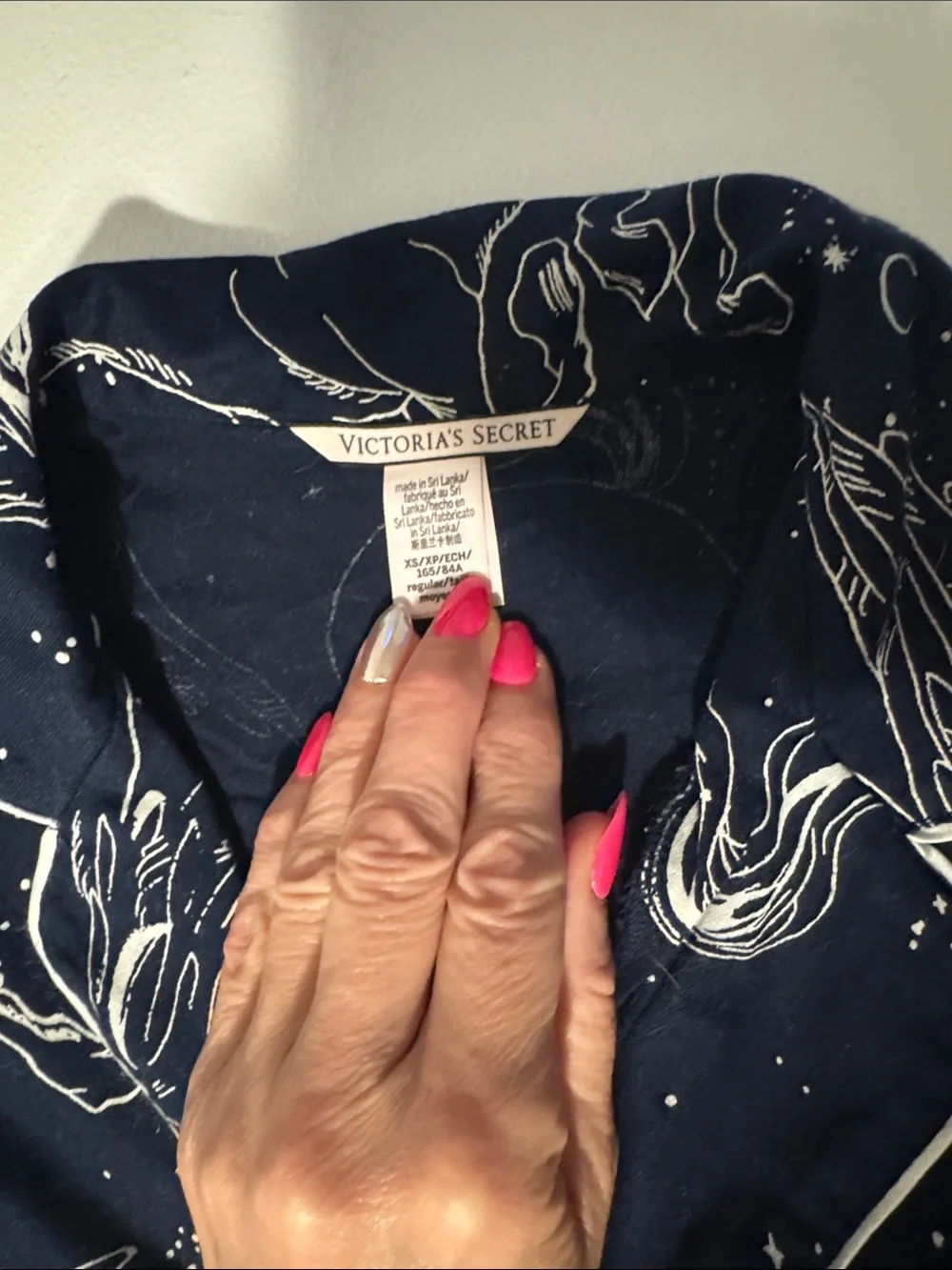 Victoria's Secret Navy pegasus Print Pajama set - Picture 2 of 3